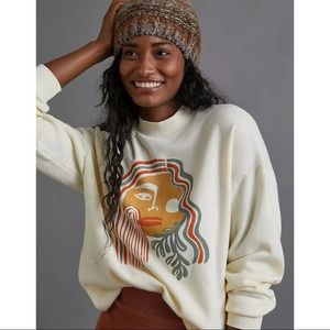 NEW Anthropologie Dazey LA Graphic Sweatshirt Tunic S
